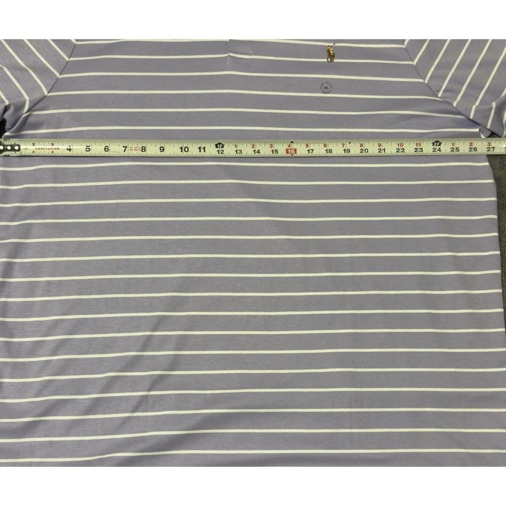 Polo Ralph Lauren Soft Cotton Polo Shirt Mens 2XL‎ Sky Lavender White Classic